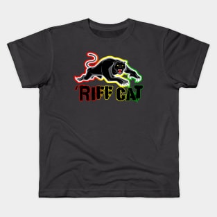 Penrith Panthers - 'RIFF CAT (Red, Gold & Green) Kids T-Shirt